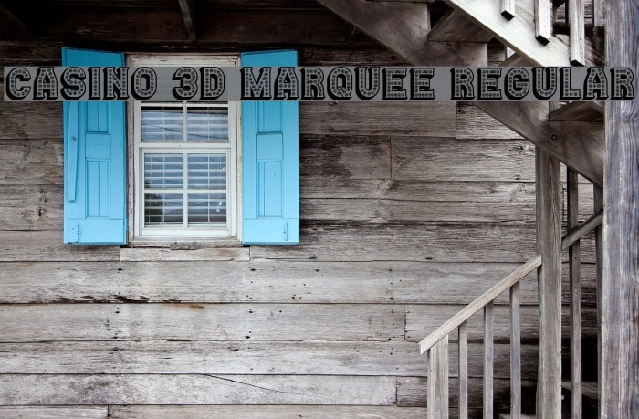 Casino 3D Marquee Regular Font examples