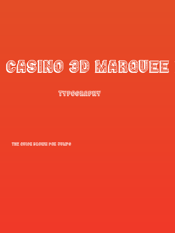 Casino 3D Marquee Regular Poster