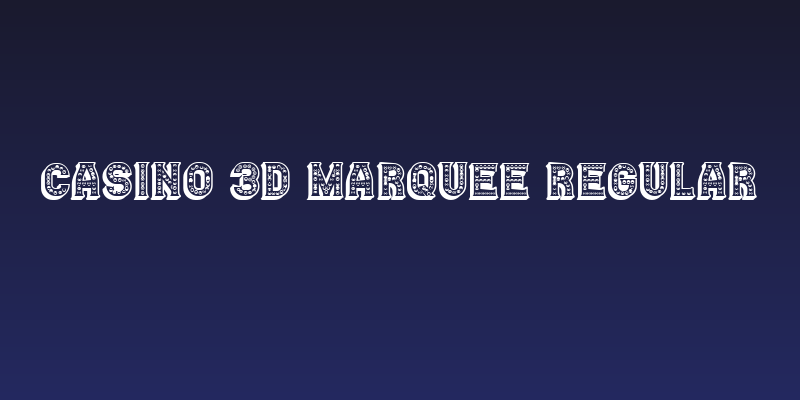 Casino 3D Marquee Regular Social Header