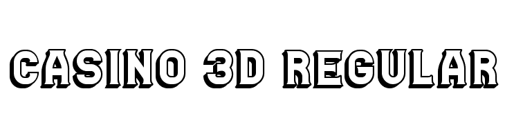 Casino 3D Regular Font