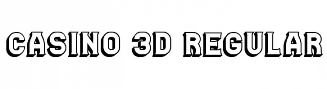 Casino 3D Regular  Frei Schriftart Herunterladen