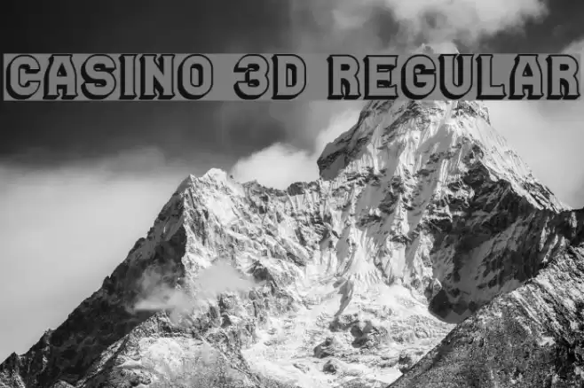 Casino 3D Regular Font examples