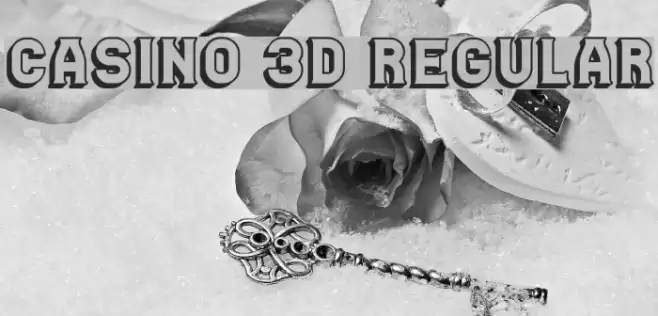Casino 3D Regular Font examples