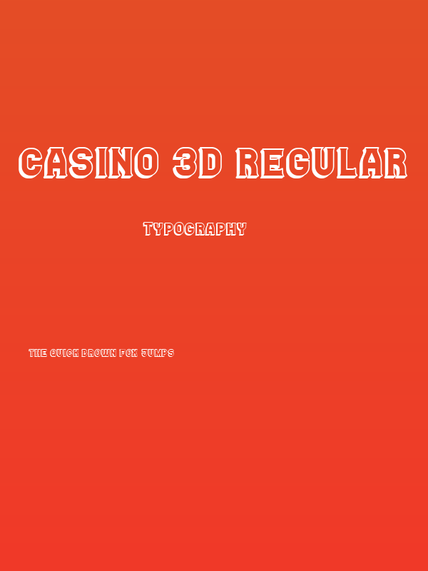 Casino 3D Regular Poster