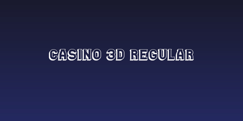 Casino 3D Regular Social Header