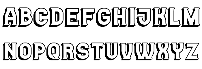 Casino 3D Regular Font LOWERCASE