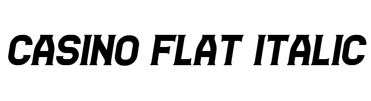 Casino Flat Italic  नि: शुल्क फ़ॉन्ट्स डाउनलोड