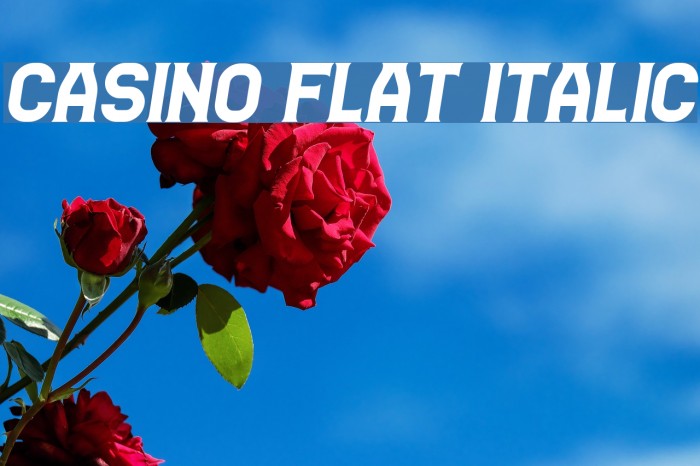 Casino Flat Italic Font examples