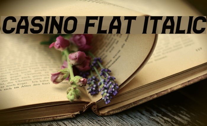 Casino Flat Italic Font examples