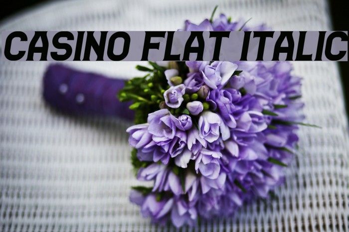 Casino Flat Italic Font examples