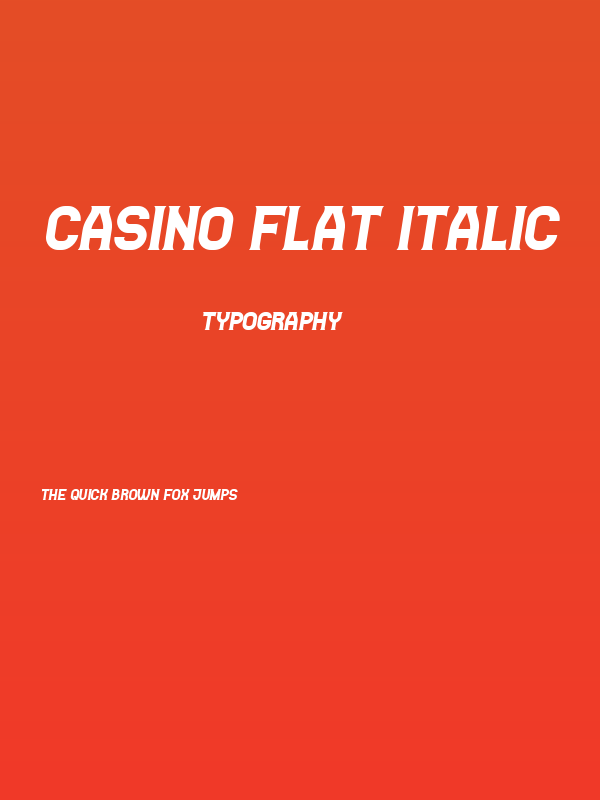 Casino Flat Italic Poster