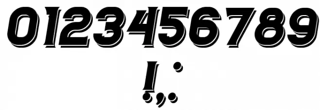 Casino Flat Shadow Italic Font OTHER CHARS