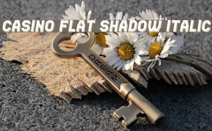 Casino Flat Shadow Italic Example 1