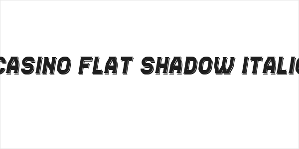 Casino Flat Shadow Italic Logo