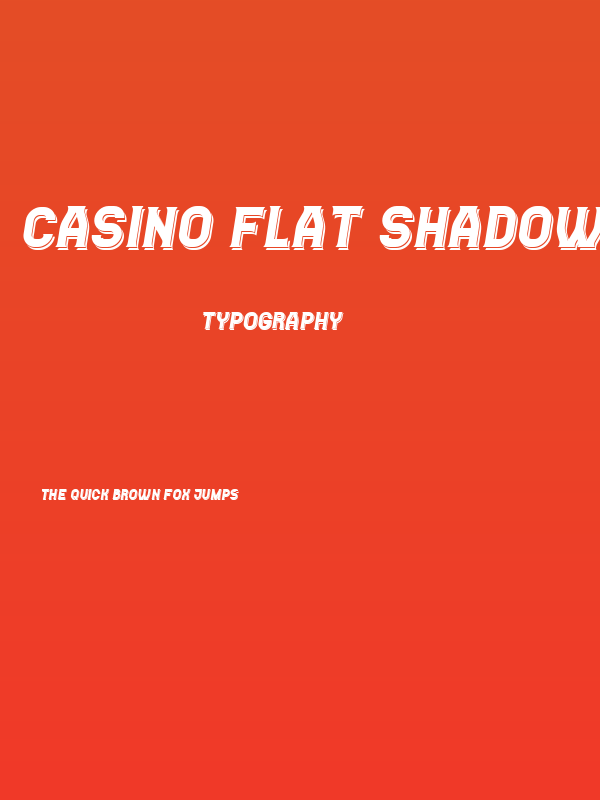 Casino Flat Shadow Italic Poster
