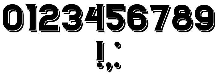 Casino Flat Shadow Regular Font OTHER CHARS