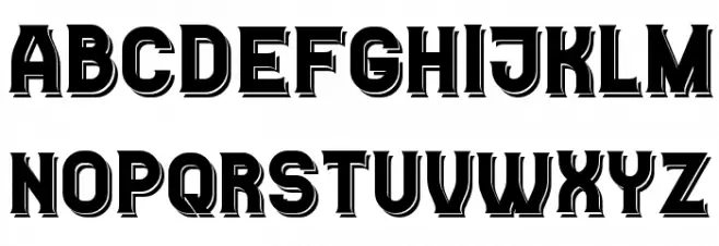 Casino Flat Shadow Regular Шрифта ВЕРХНИЙ