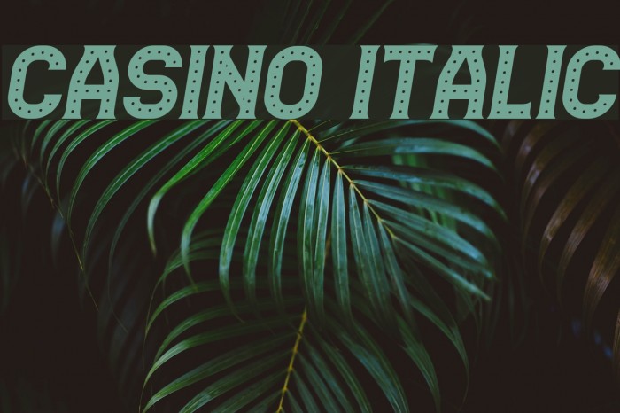 Casino Italic Font examples
