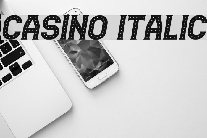 Casino Italic Font examples