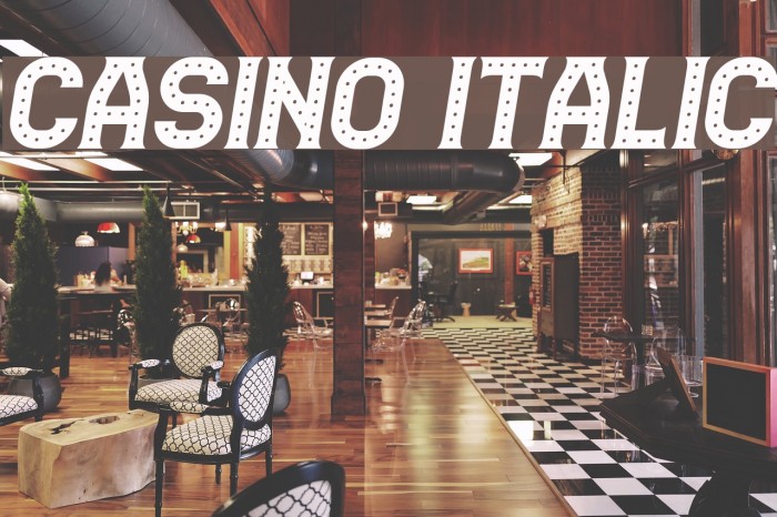Casino Italic Font examples
