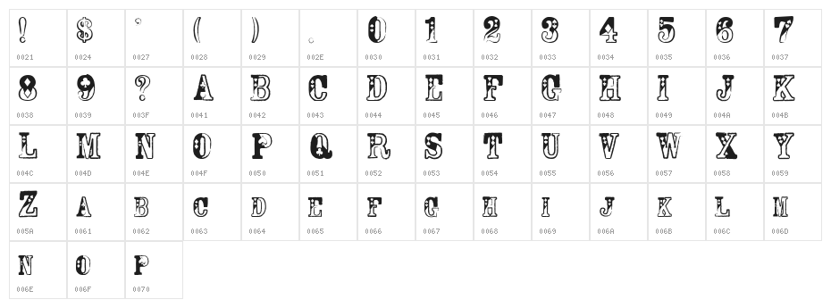 Casino Queen Normal Character Map