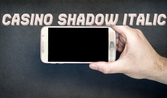 Casino Shadow Italic Font examples