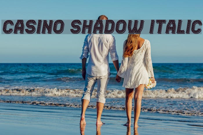 Casino Shadow Italic Font examples