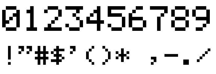 Casio FX-702P Regular Font OTHER CHARS