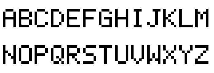 Casio FX-702P Regular Font LOWERCASE
