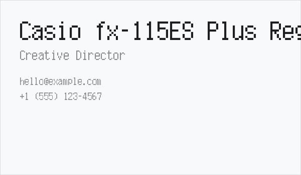 Casio fx-115ES Plus Regular Business Card