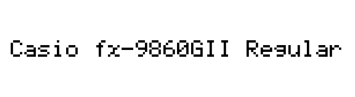 Casio fx-9860GII Regular  フリーフォントのダウンロード