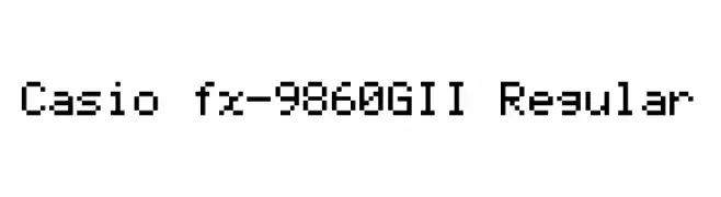 Casio fx-9860GII Regular  Frei Schriftart Herunterladen