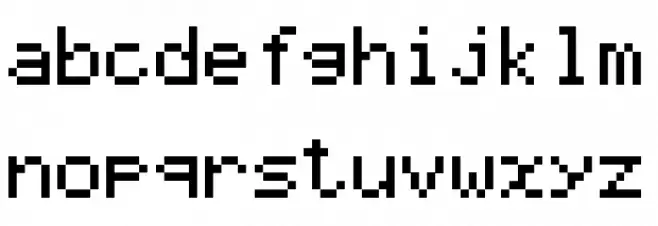 Casio fx-9860GII Regular Schriftart Kleinbuchstaben
