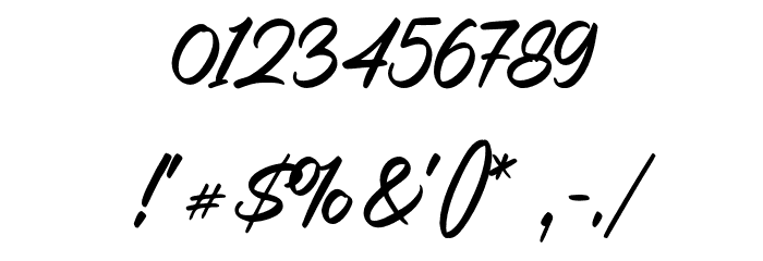 Casira Script Regular Font OTHER CHARS