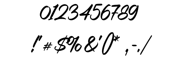 Casira Script Regular Font OTHER CHARS