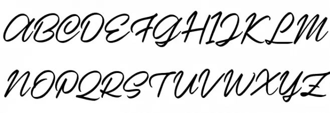 Casira Script Regular 字体 大写