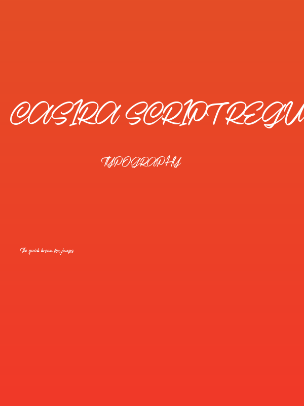 Casira Script Regular Poster