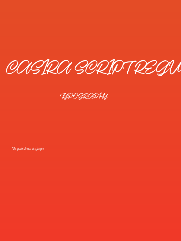 Casira Script Regular Poster