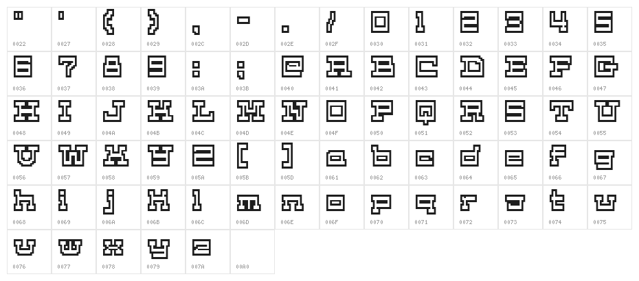 Cask14bit Character Map