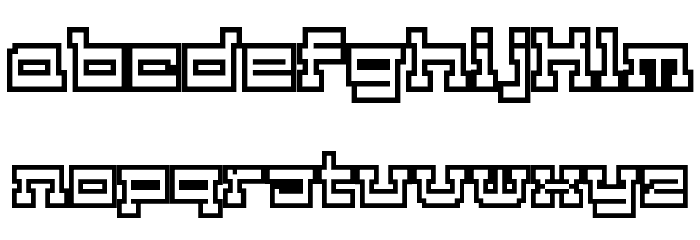 Cask14bit Schriftart Kleinbuchstaben
