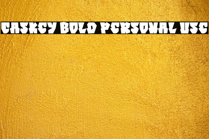 Caskey Bold Personal Use Example 3