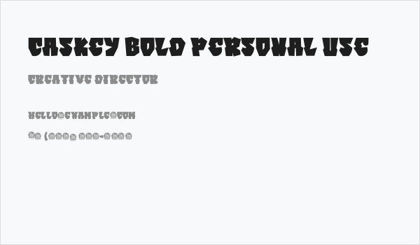 Caskey Bold Personal Use Business Card
