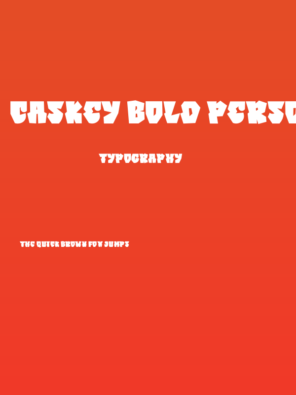 Caskey Bold Personal Use Poster
