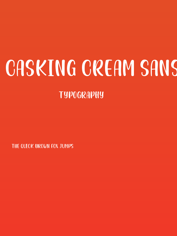 Casking Cream Sans Poster