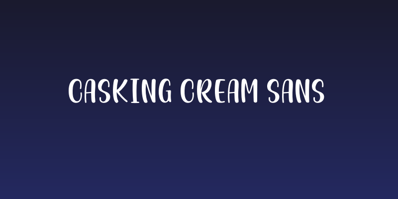 Casking Cream Sans Social Header
