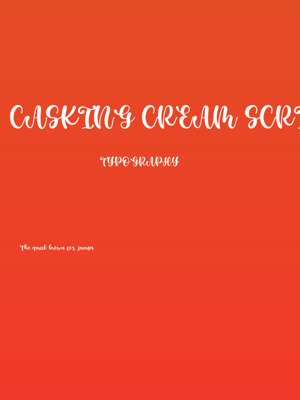 Casking Cream Script Poster