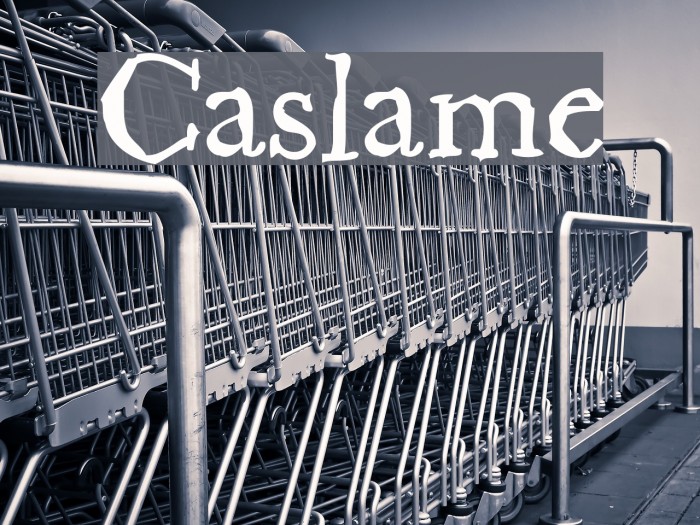 Caslame Font examples