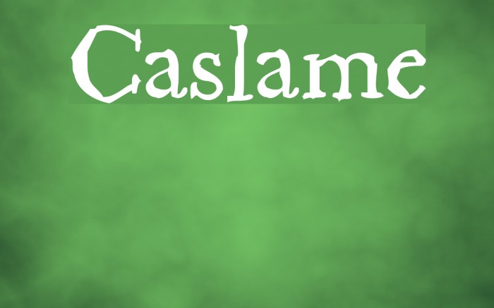 Caslame Font examples