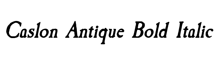 Caslon Antique Bold Italic  font caratteri gratis