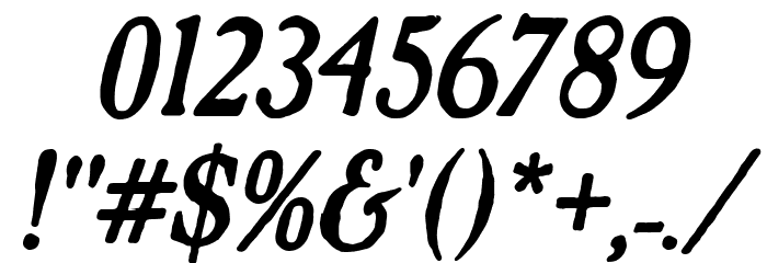 Caslon Antique Bold Italic Font OTHER CHARS